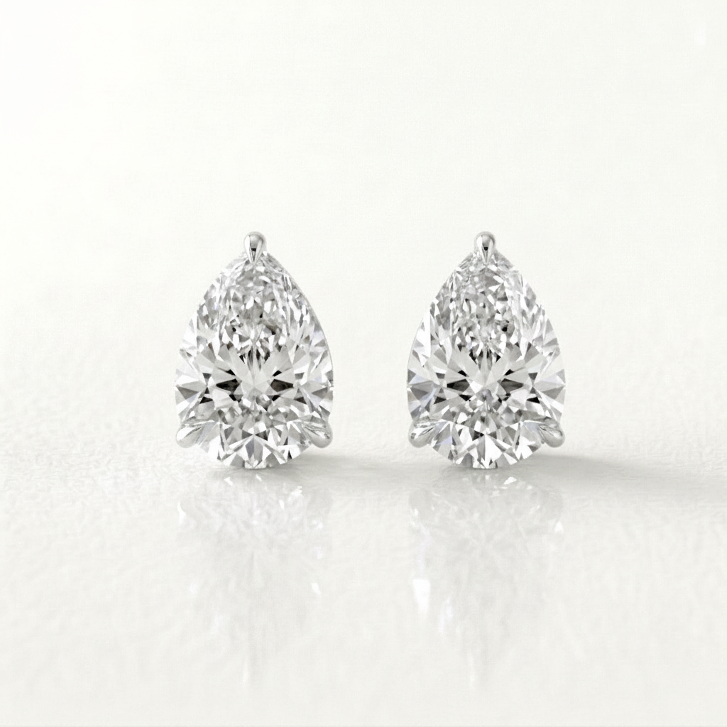 Pear Diamond Studs
