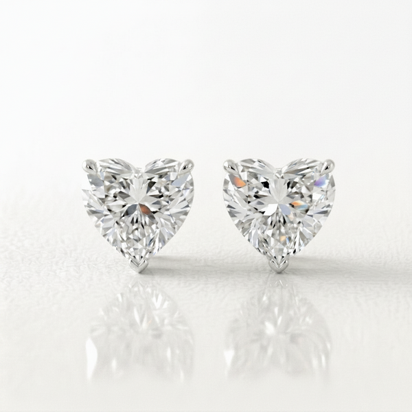 Heart Diamond Studs