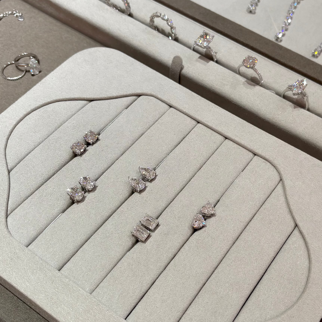Oval Diamond Studs