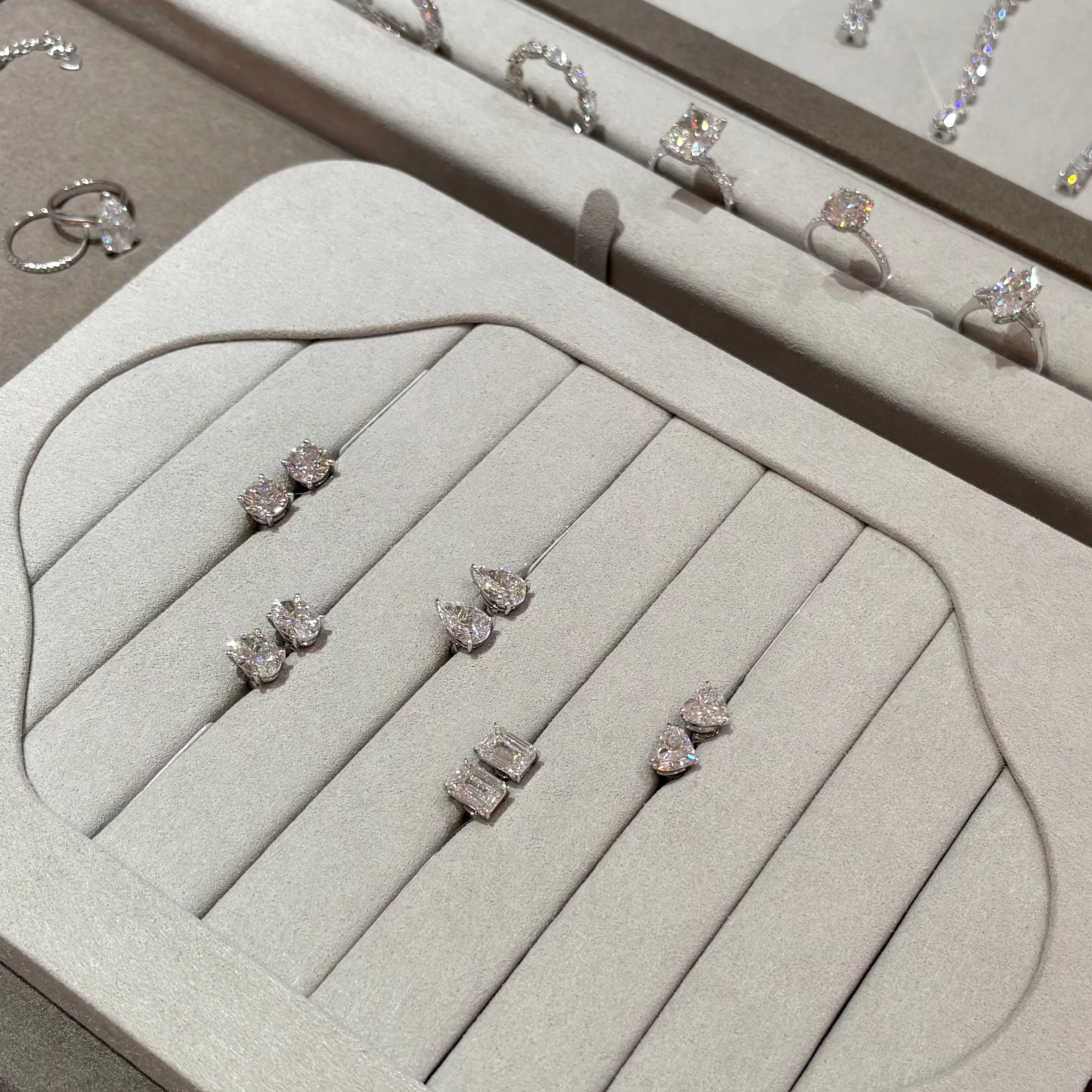Oval Diamond Studs