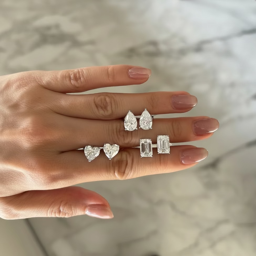 Heart Diamond Studs