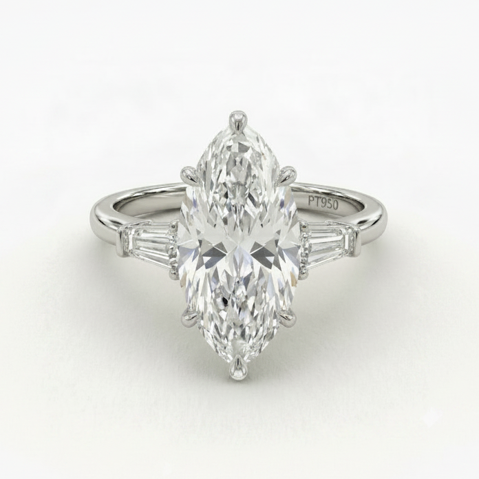 Marquise Trilogy Engagement Ring