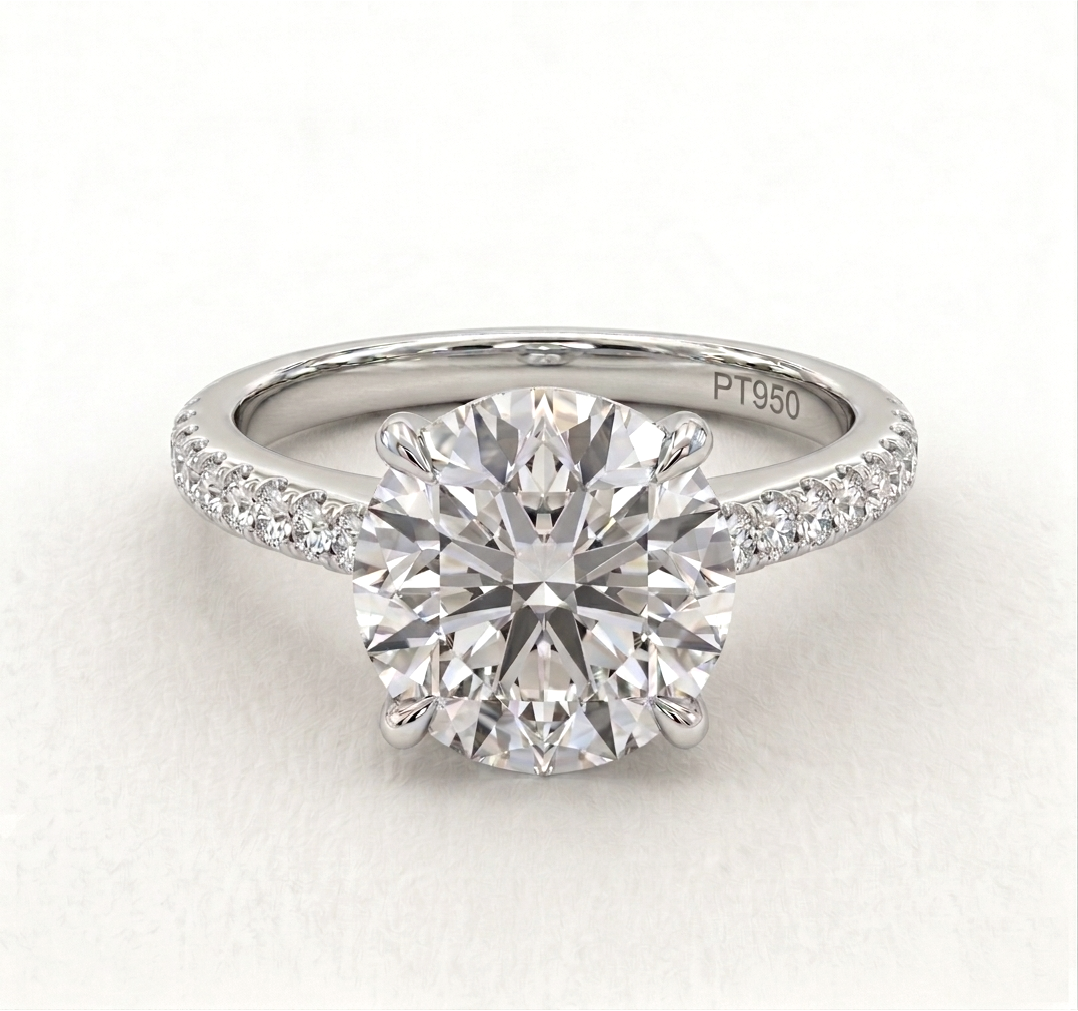 Round Engagement Ring