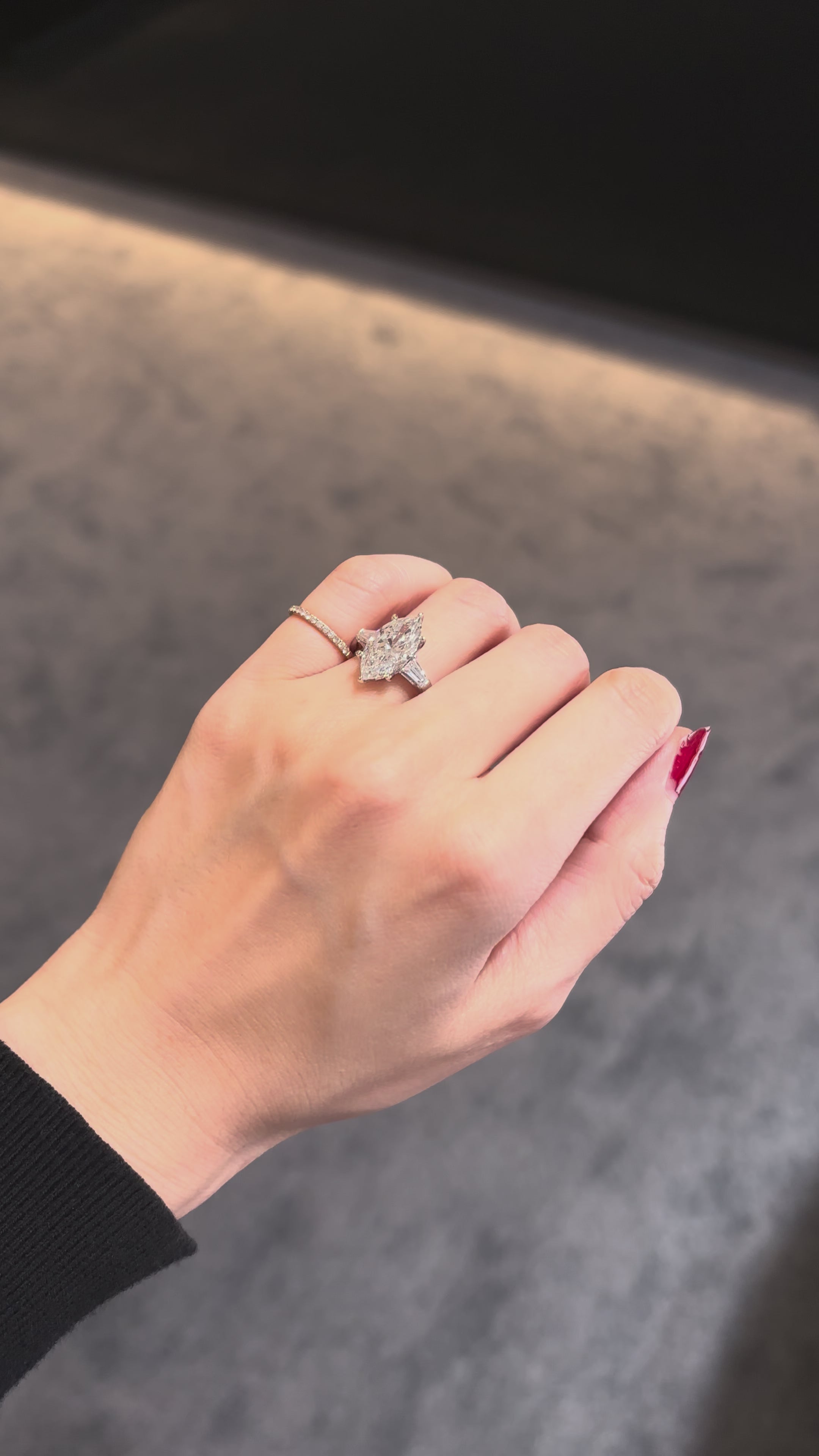 Marquise Trilogy Engagement Ring